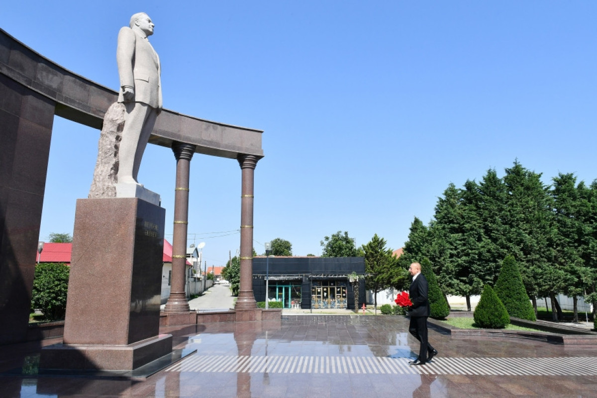 Президент Азербайджана Ильхам Алиев посетил Шамкирский район-ФОТО 