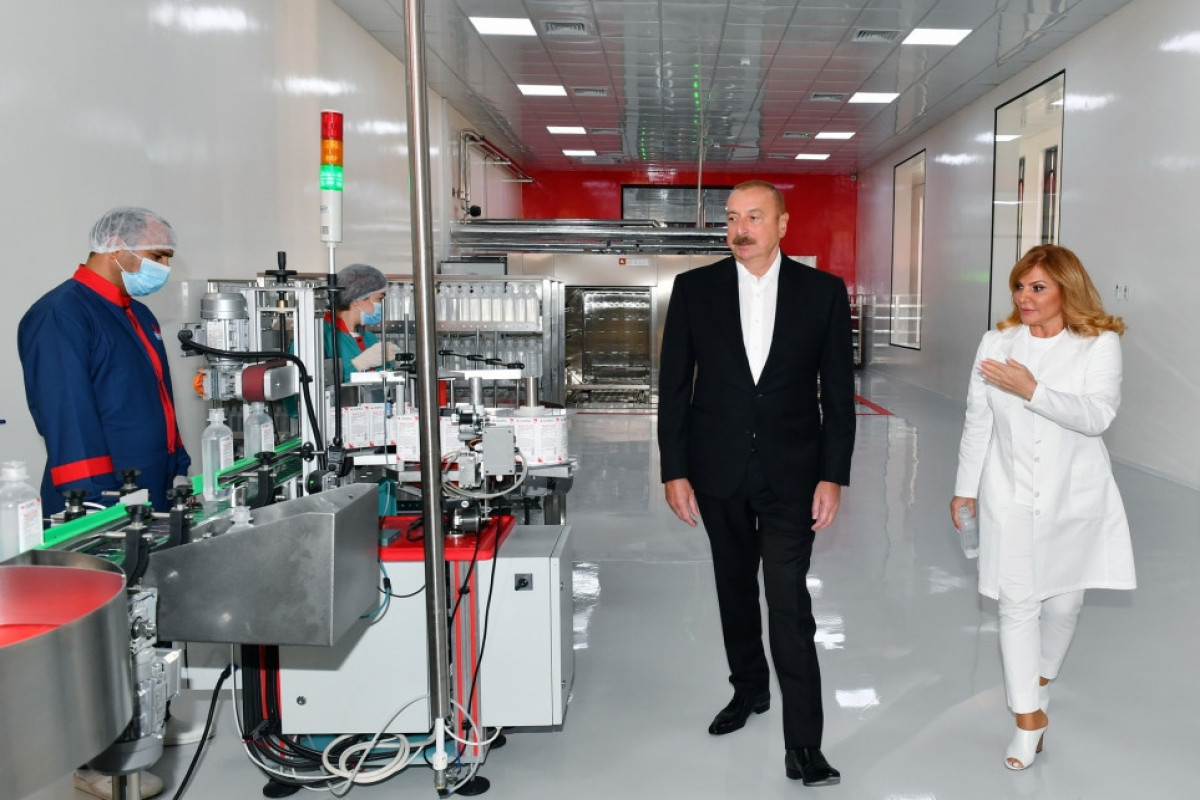 Президент Ильхам Алиев принял участие в открытии фармацевтического завода Diamed в Баку