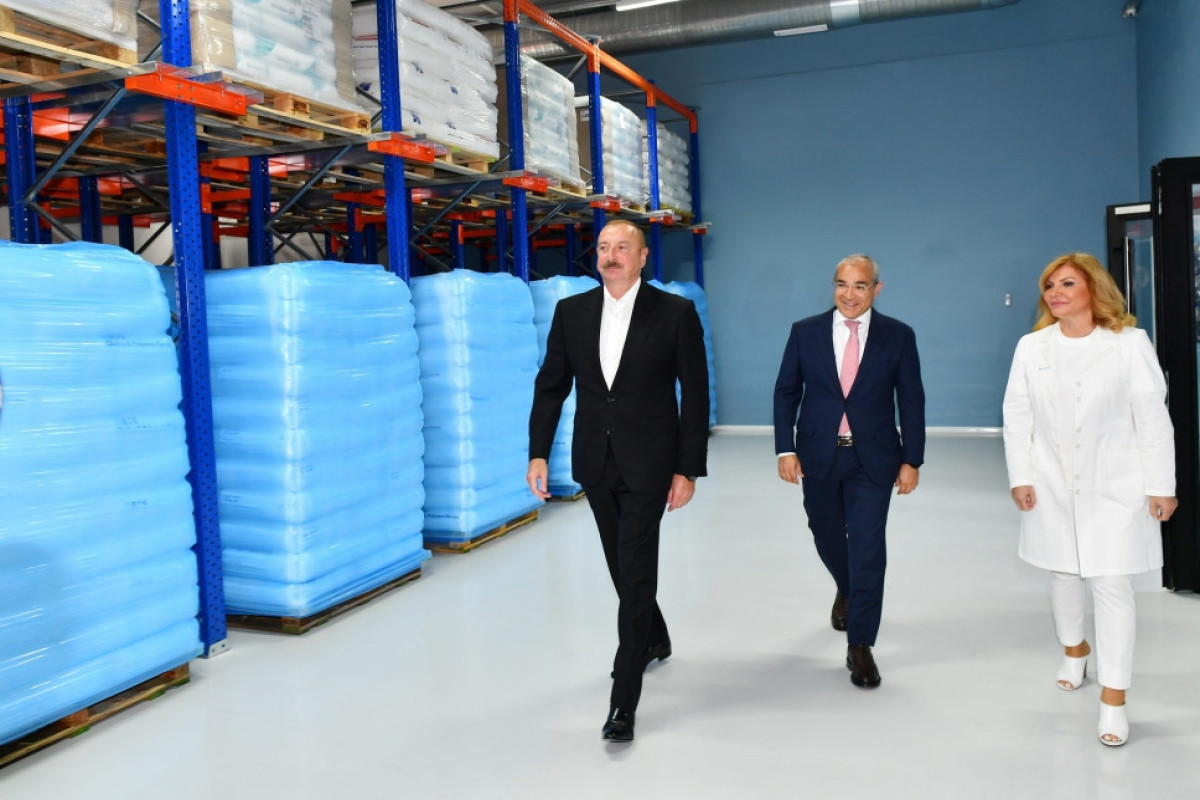 Президент Ильхам Алиев принял участие в открытии фармацевтического завода Diamed в Баку
