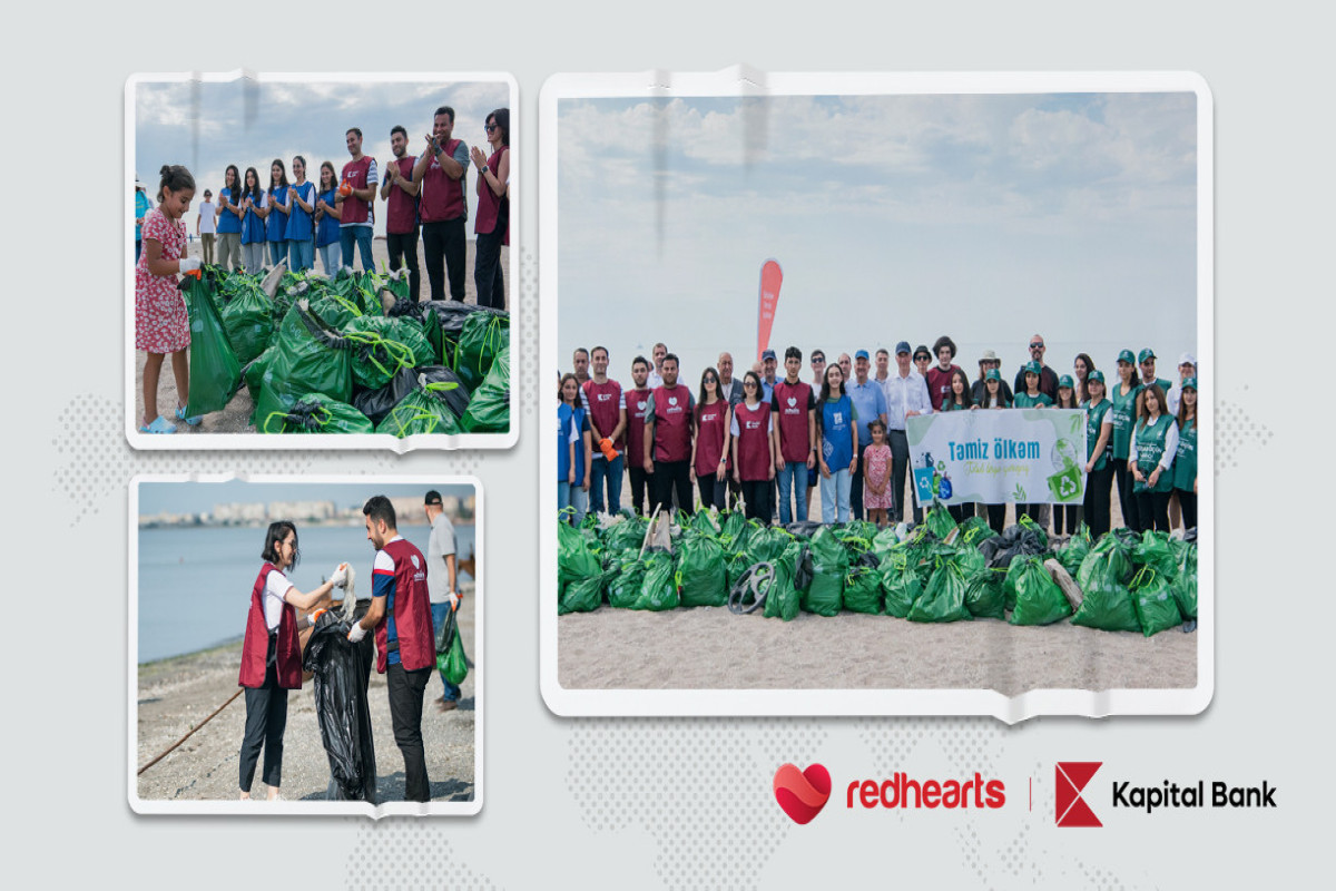 Kapital Bank и Red Hearts приняли участие в очистке говсанского побережья Каспия