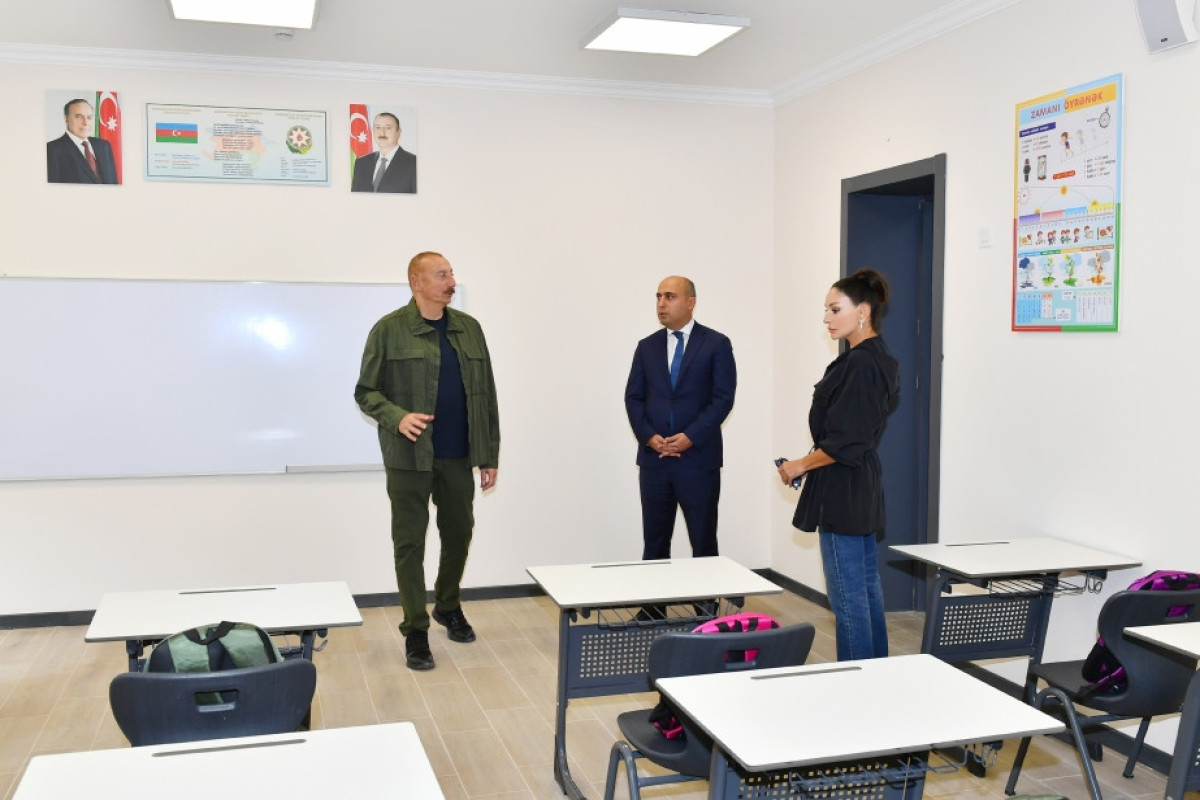 Глава государства Ильхам Алиев и Мехрибан Алиева приняли участие в открытии полной средней школы №2 Лачинского района-ФОТО 