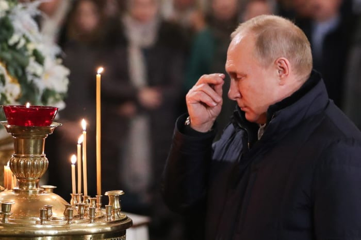 Путин встретил Рождество в Благовещенском соборе Кремля