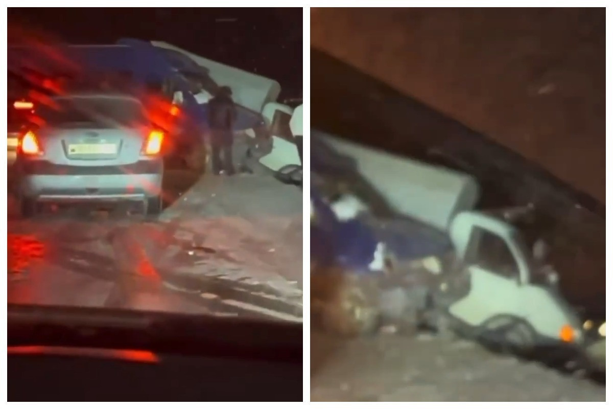 На дороге Баку-Губа произошла цепная авария-ВИДЕО 