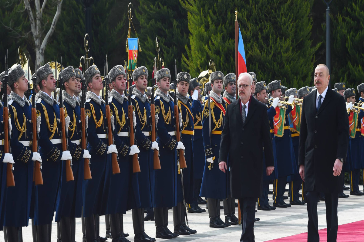 Состоялась церемония официальной встречи Президента Латвии Эгилса Левитса