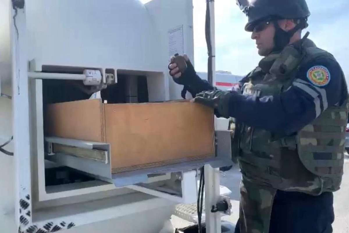 В Хазарском районе обнаружена граната