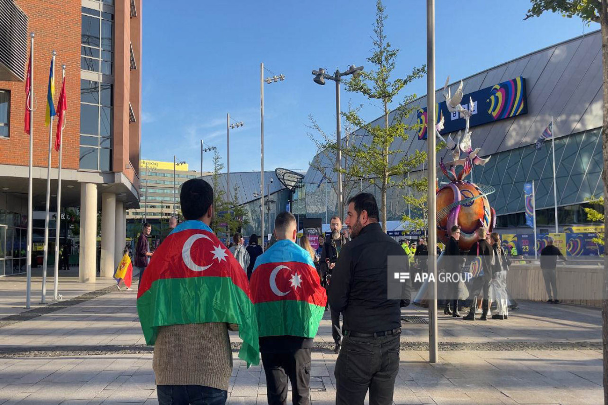 Поддержка Азербайджану на «Евровидении» в Ливерпуле-ФОТО 