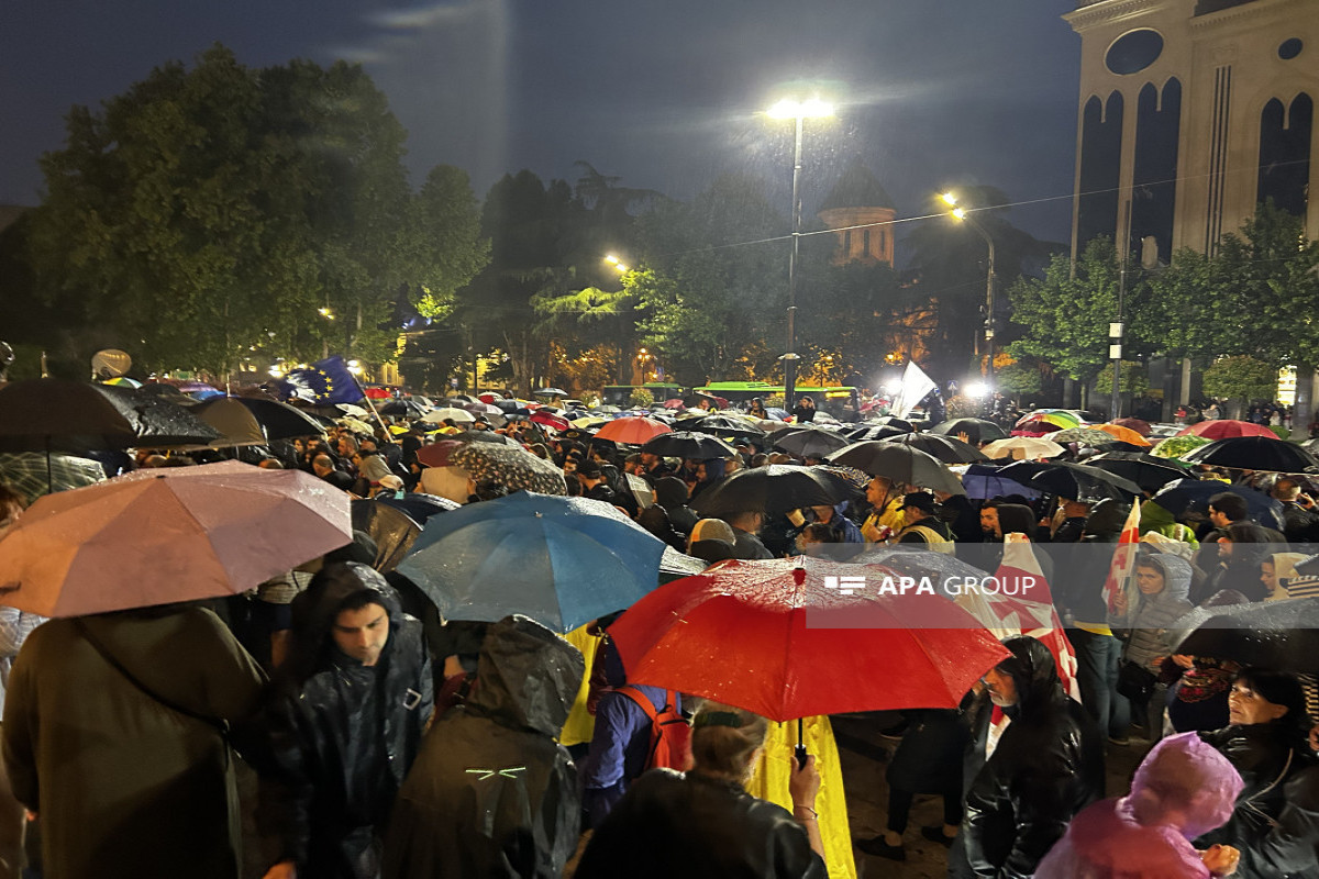 В Тбилиси проходит акция протеста против возобновления авиарейсов с Россией