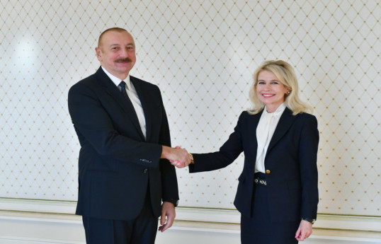 Президент Ильхам Алиев, президент Парламентской ассамблеи ОБСЕ Пиа Каума