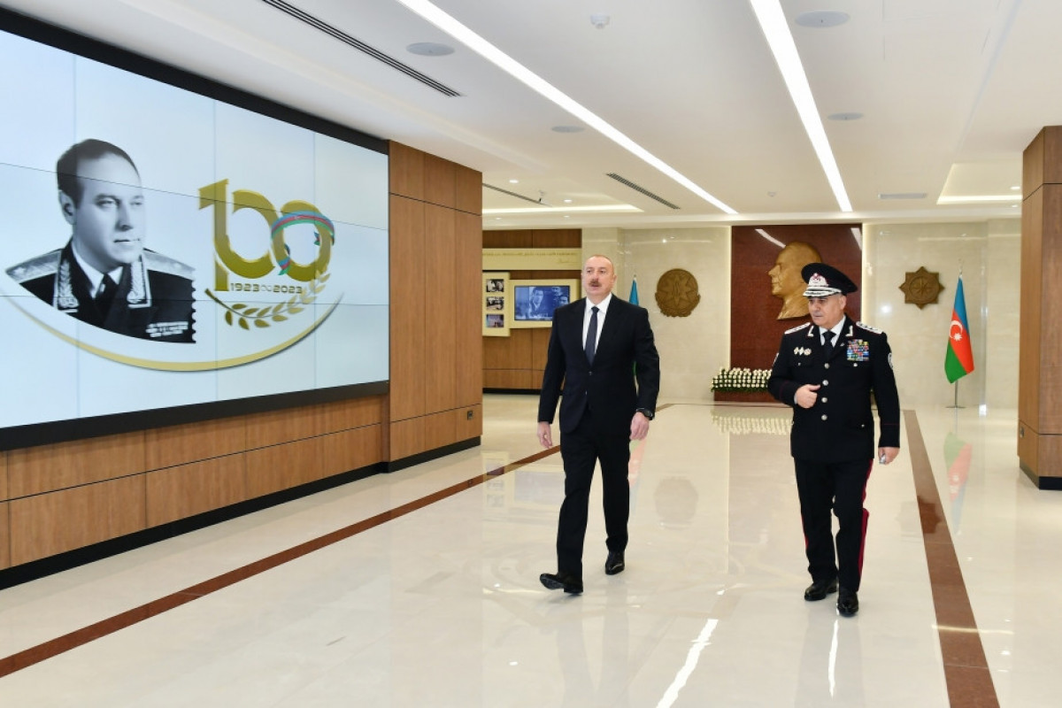 Президент Азербайджана принял участие в открытии новых административных зданий СГБ