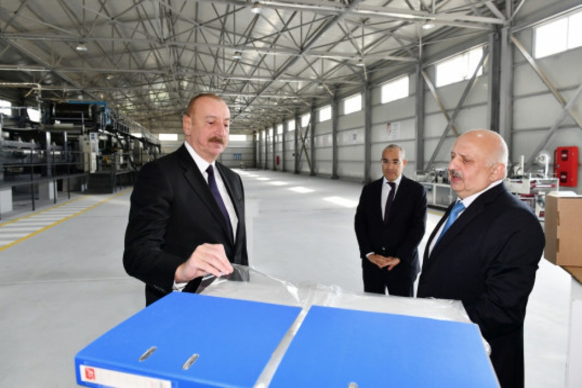 Президент Ильхам Алиев  принял участие в открытии предприятия  по производству упаковочной продукции в Сумгайыте -ОБНОВЛЕНО 
