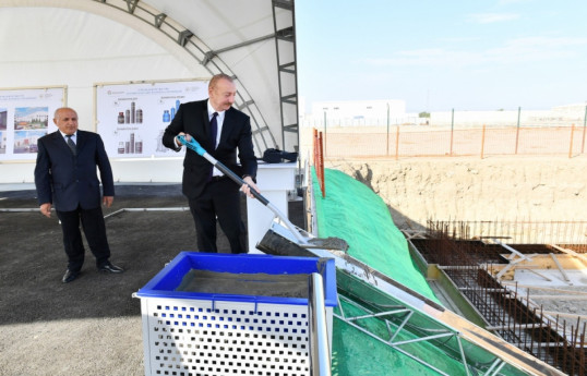 Президент Азербайджана заложил фундамент предприятия по производству технических газов в Сумгайыте - ОБНОВЛЕНО 