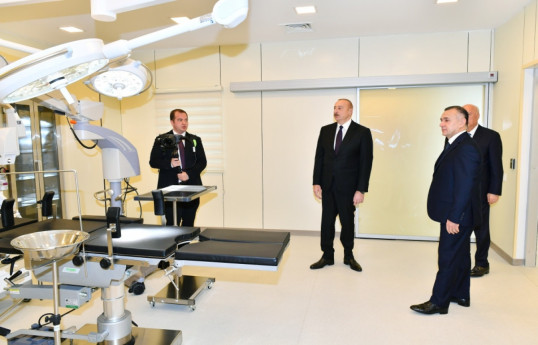 Президент Азербайджана принял участие в открытии нового корпуса Сумгайытской городской больницы №2-ОБНОВЛЕНО-ФОТО 