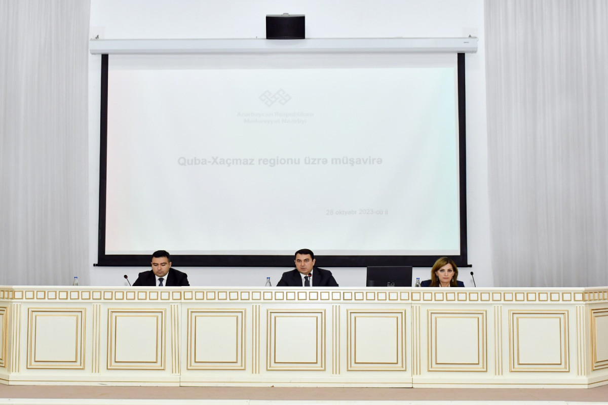 Министр культуры Азербайджана провел совещание  по Губа-Хачмазскому региону-ФОТО 
