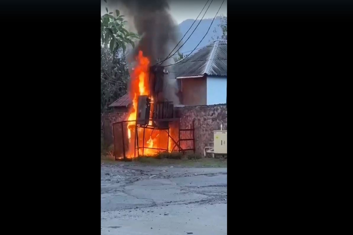 В Загатале сгорел трансформатор, прервана подача электроэнергии