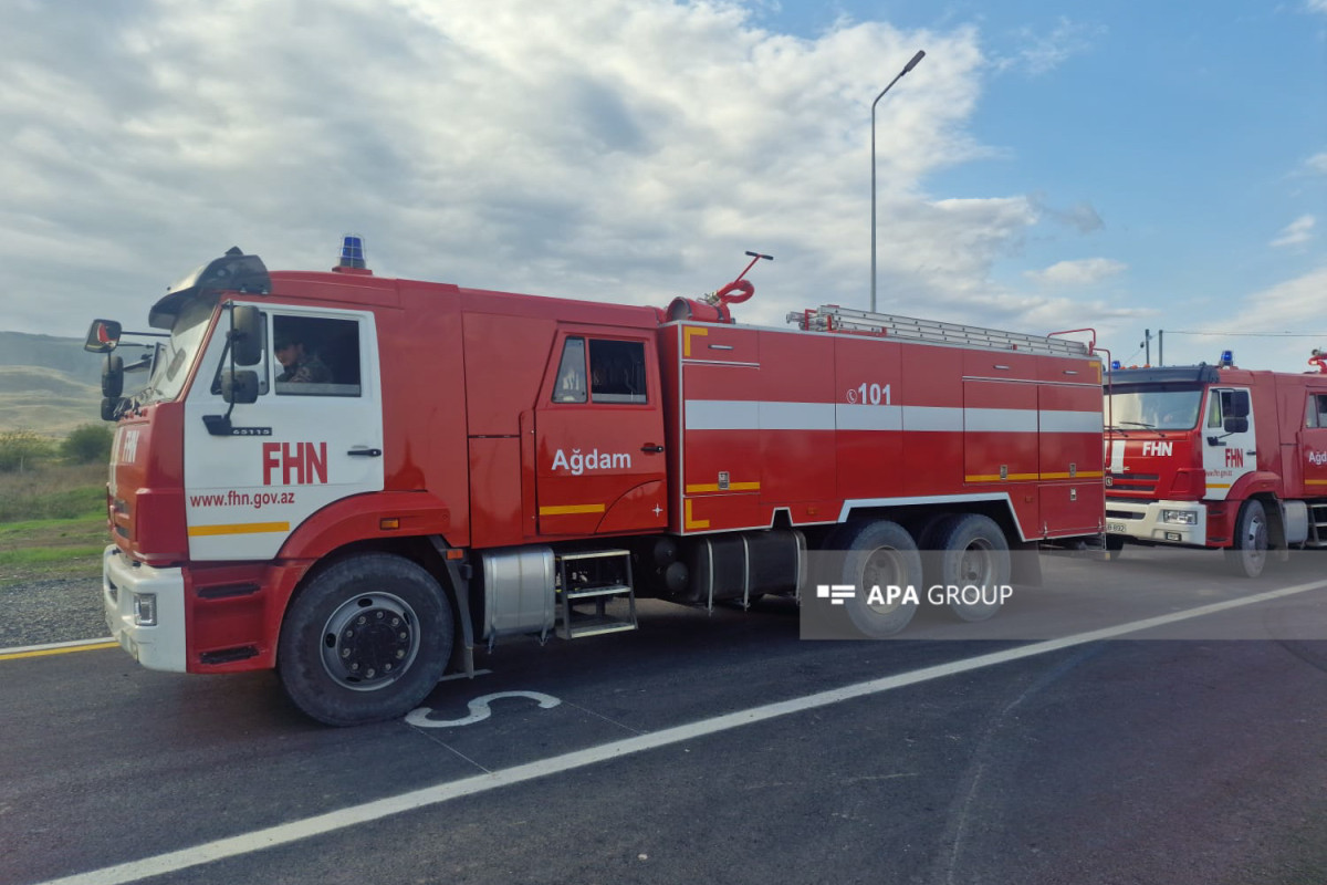 В Ханкенди отправлены 15 пожарных автомобилей спецназначения МЧС с личным составом  - ФОТО-ВИДЕО-ОБНОВЛЕНО 