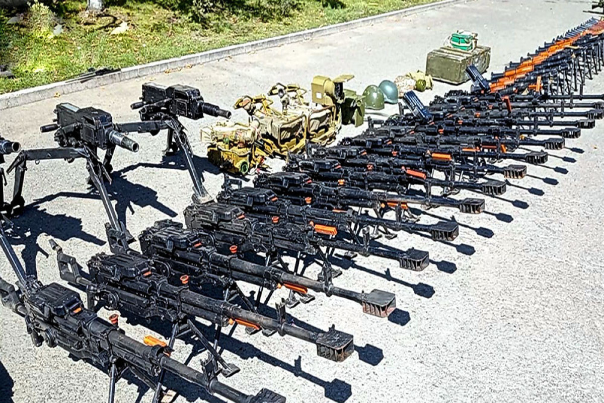 Оружие и боеприпасы, конфискованные в Ходжалинском районе – ВИДЕО 