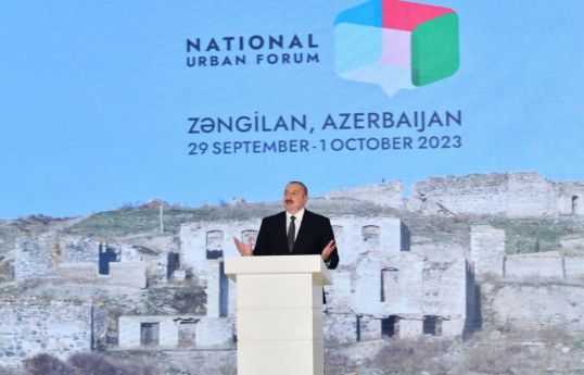 В Зангилане состоялась церемония открытия II Азербайджанского национального форума по градостроительству, Президент выступил на мероприятии-ОБНОВЛЕНО 1 