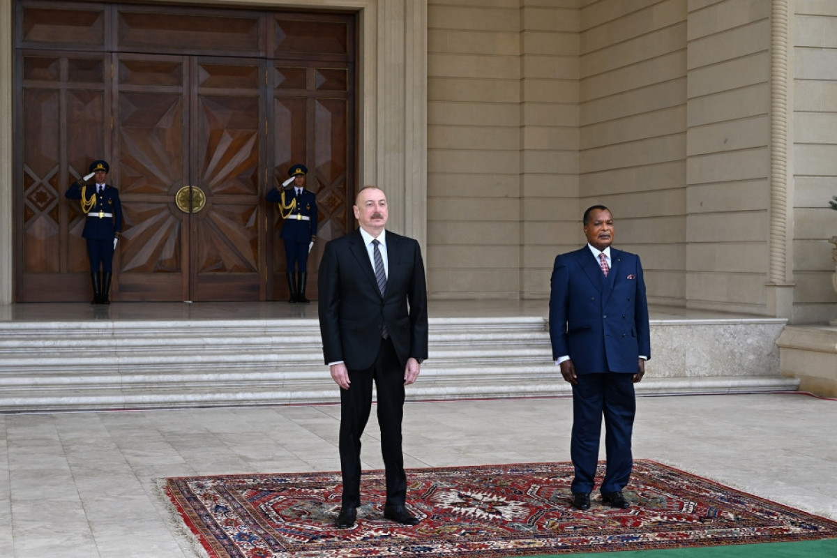 В Баку состоялась церемония официальной встречи Президента Республики Конго