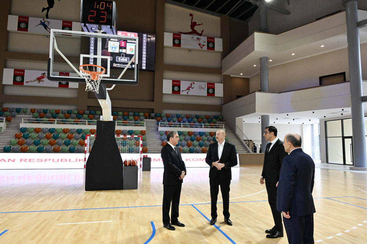 Президент Ильхам Алиев принял участие в открытии Гянджинского дворца спорта -ОБНОВЛЕНО 