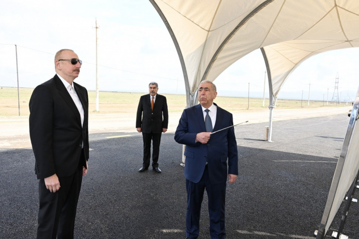 Президент Азербайджана посетил Гаджигабульский район