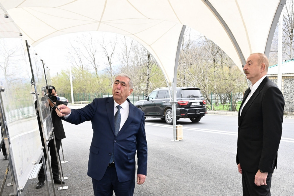 Президент Ильхам Алиев принял участие в открытии автодороги -ОБНОВЛЕНО 