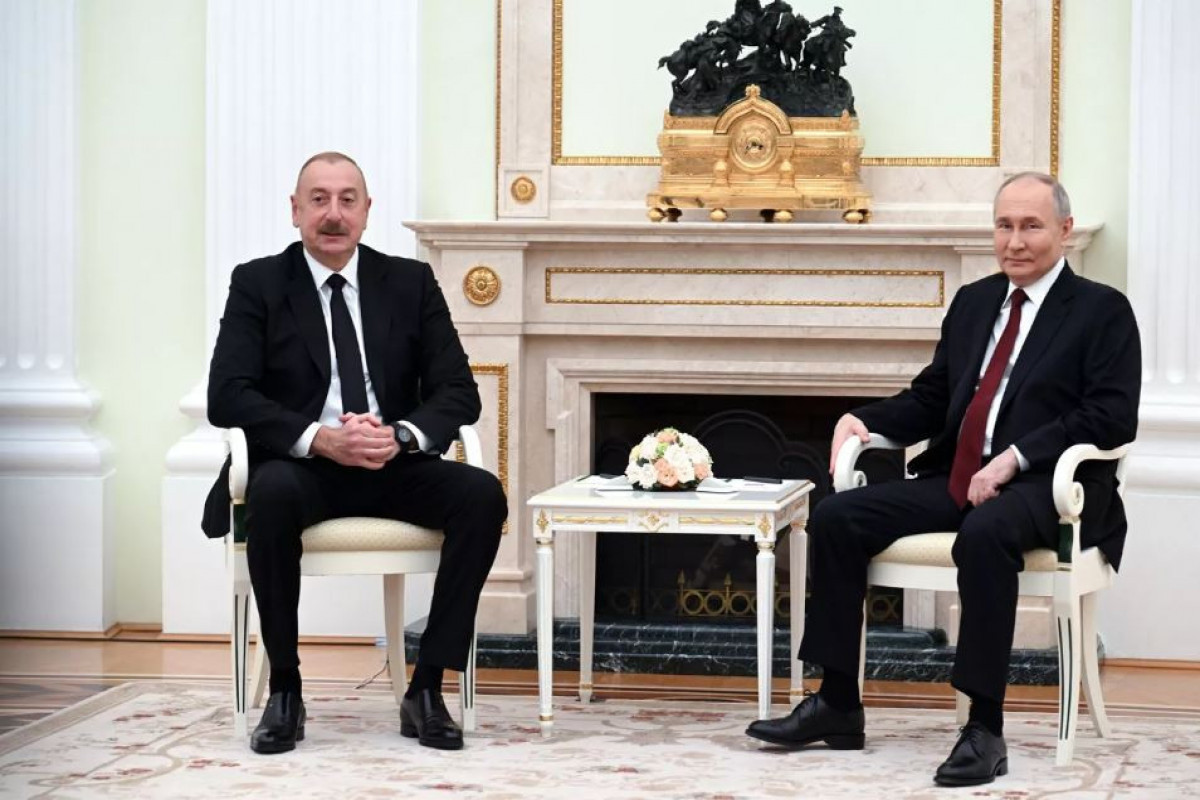 Состоялся совместный обед президентов Азербайджана и России