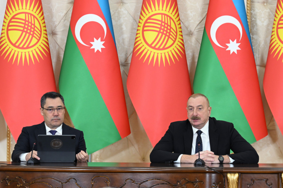 Президенты Азербайджана и Кыргызстана выступили с заявлениями для прессы-ОБНОВЛЕНО-1