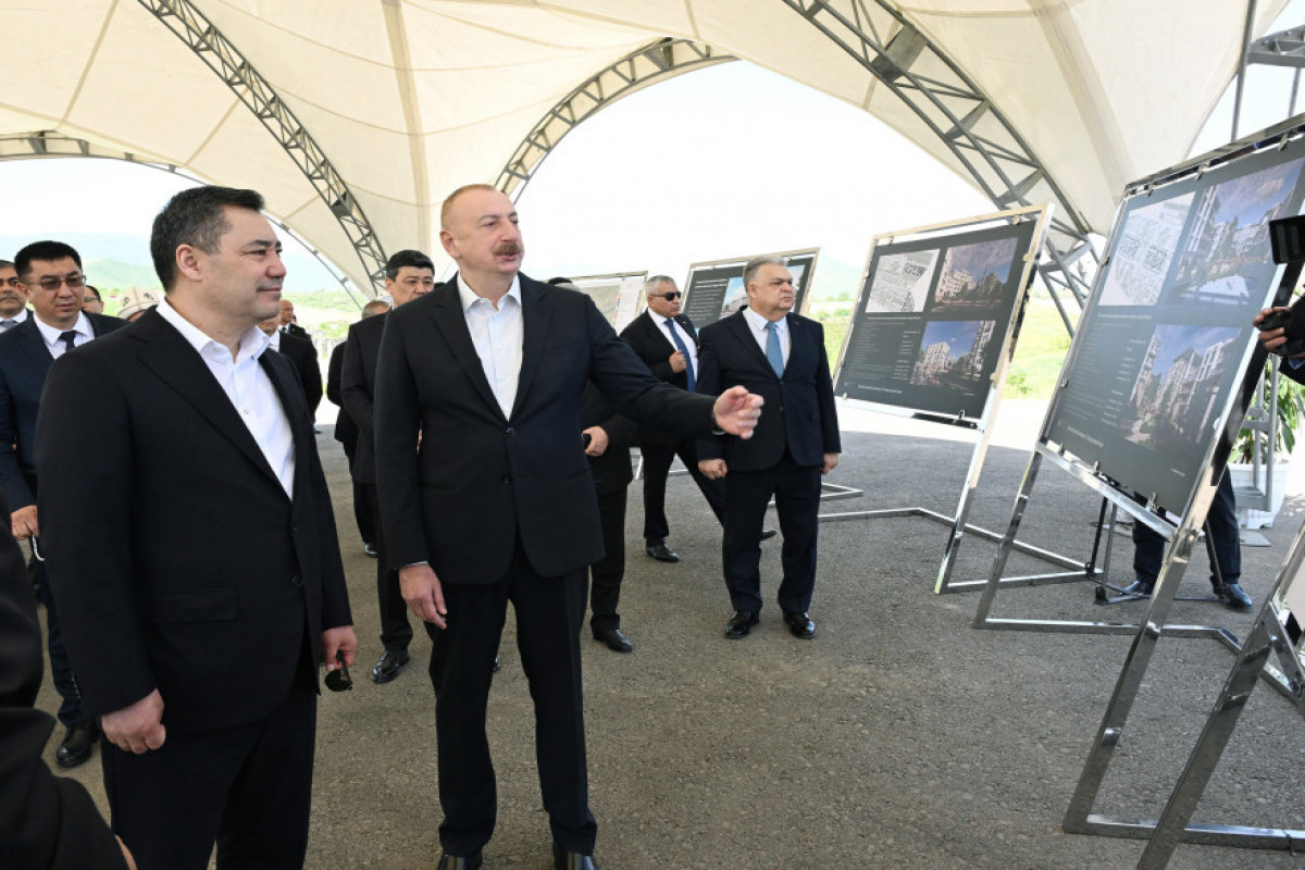 Президенты Азербайджана и Кыргызстана осмотрели разрушенные места в Физули, ознакомились с генпланом города-ОБНОВЛЕНО