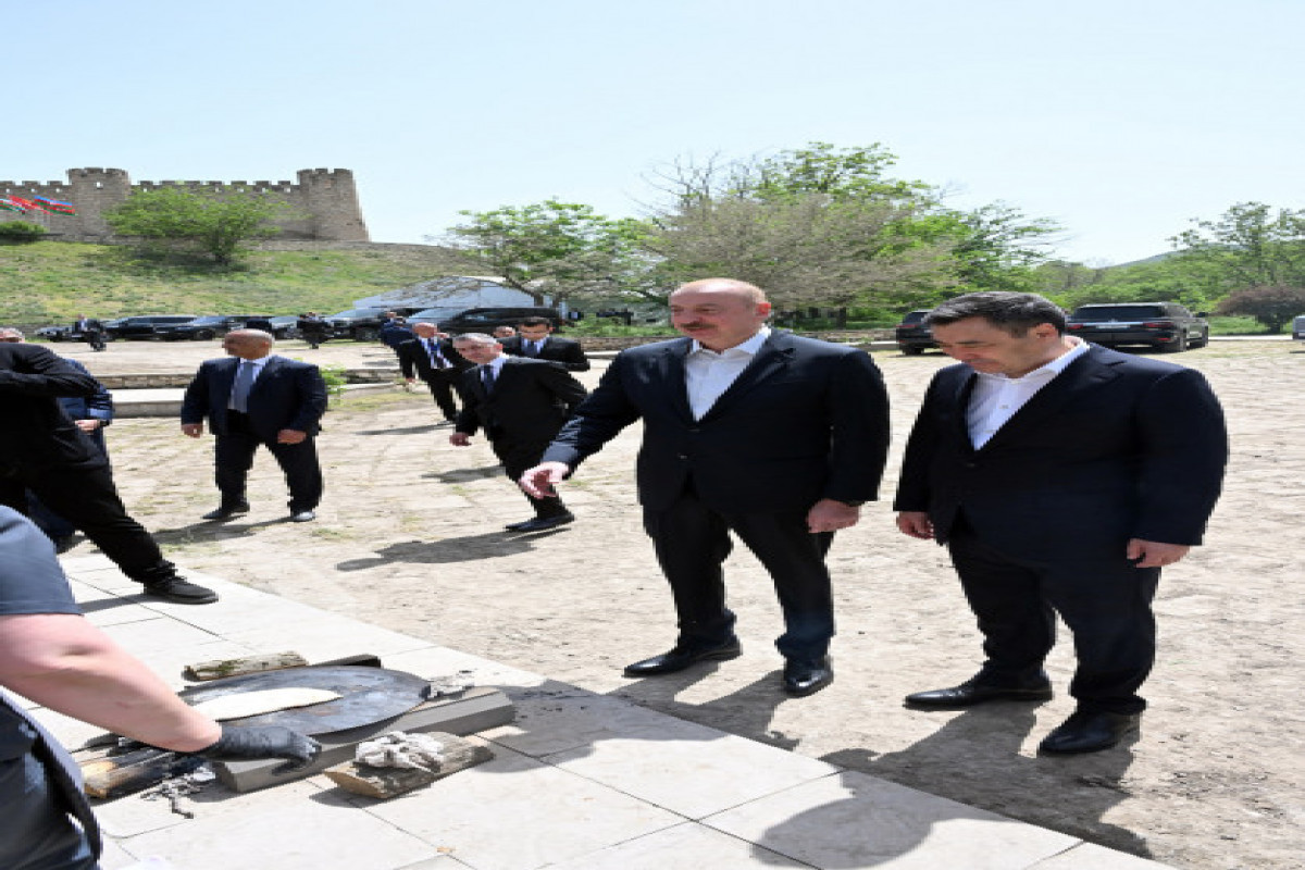Президенты Азербайджана и Кыргызстана посетили крепость Шахбулаг в Агдаме-ОБНОВЛЕНО-1 