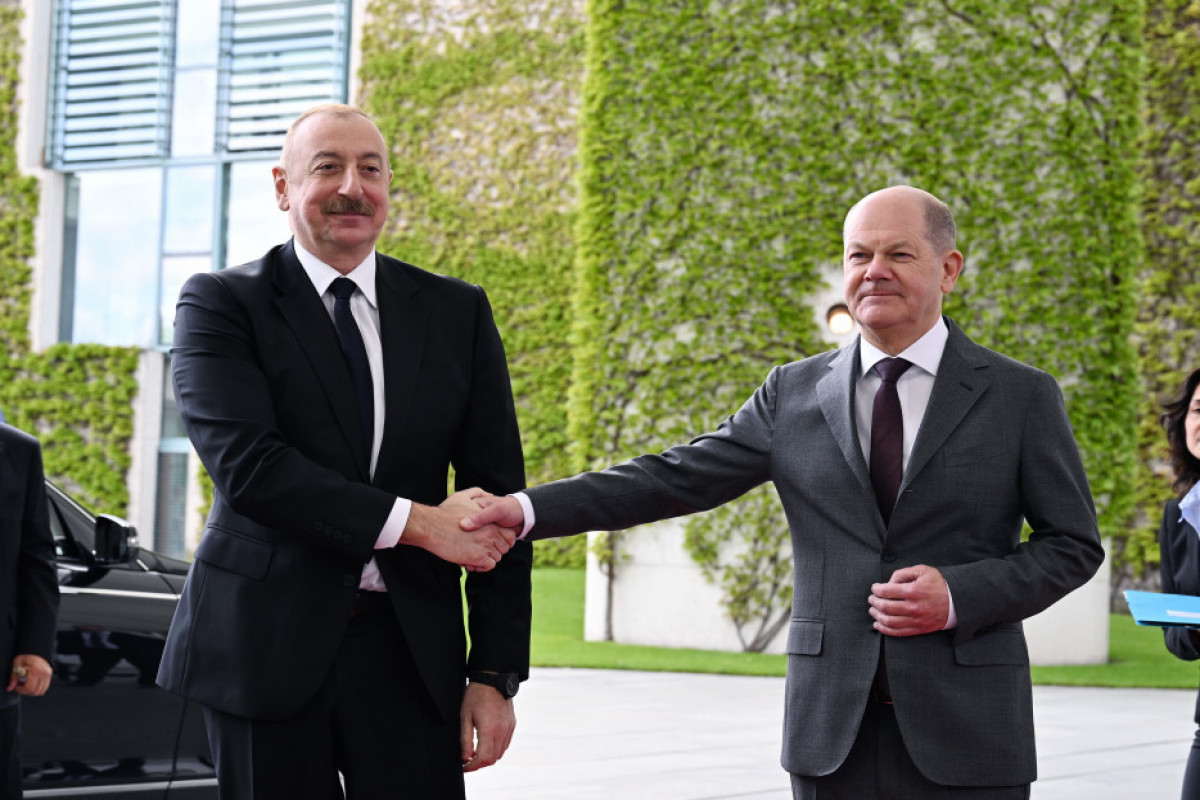 Состоялась встреча один на один Президента Азербайджана и канцлера ФРГ -ОБНОВЛЕНО 