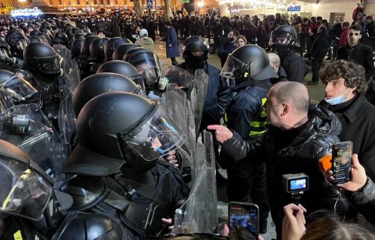 На протестах в Тбилиси задержали экс-госминистра