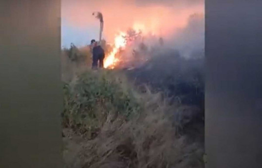 Пожар в селе Шафибейли Зангиланского района