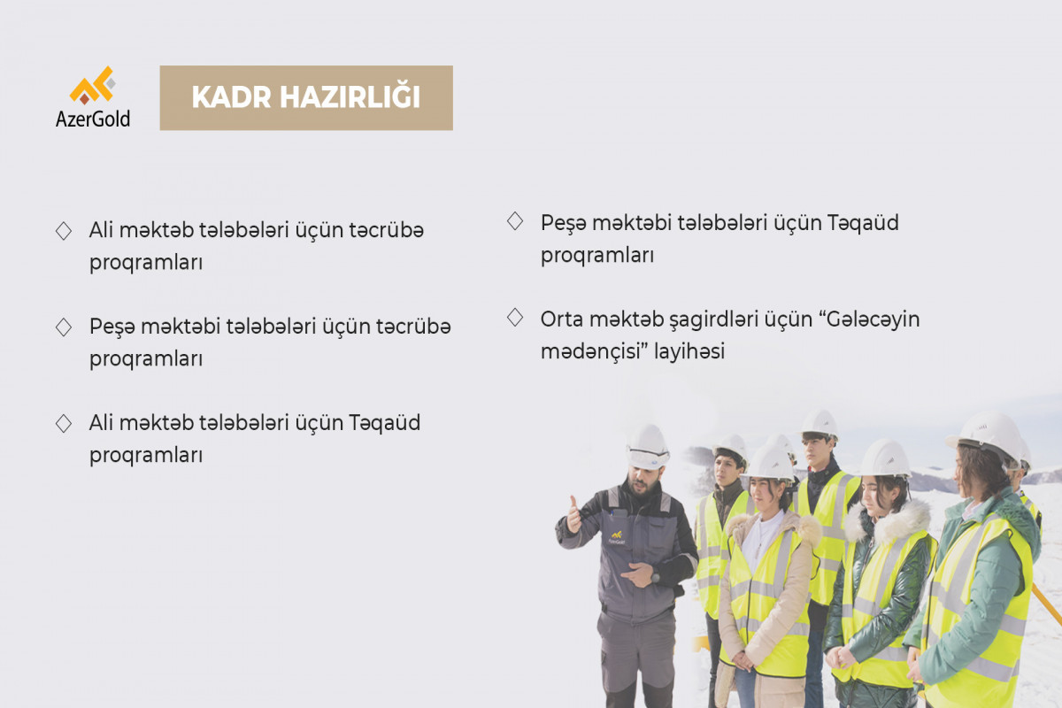 ЗАО «AzerGold» расширило деятельность в сфере подготовки кадров
