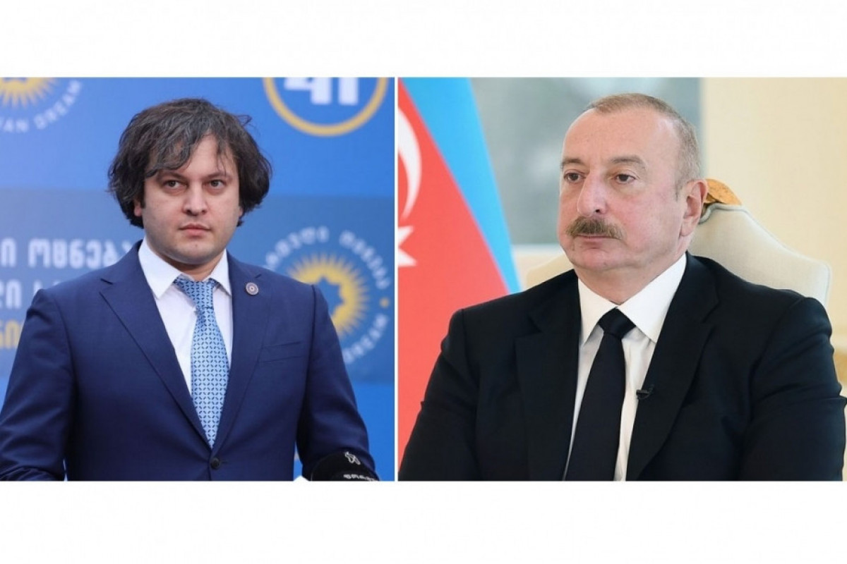 Президент Ильхам Алиев поздравил премьер-министра Грузии Ираклия Кобахидзе
