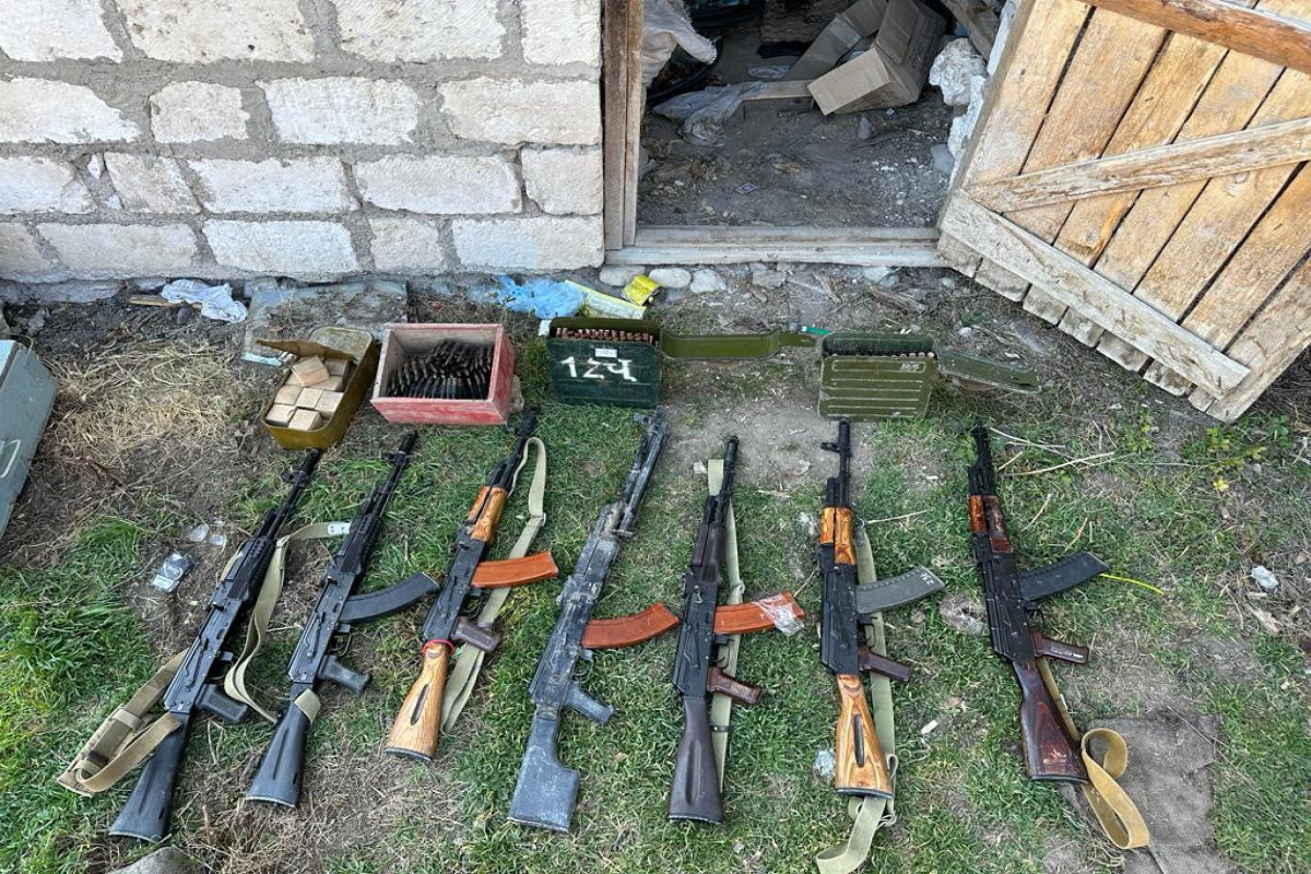 В селе Сырхавенд Агдамского района обнаружены оружие и боеприпасы – ФОТО 