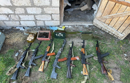 В селе Сырхавенд Агдамского района обнаружены оружие и боеприпасы – ФОТО 