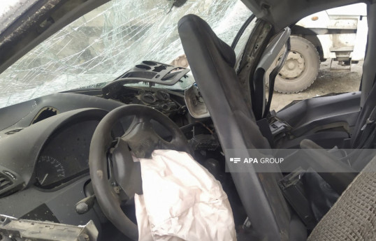 На северо-западе Азербайджана произошла цепная авария с участием около 10 автомобилей
