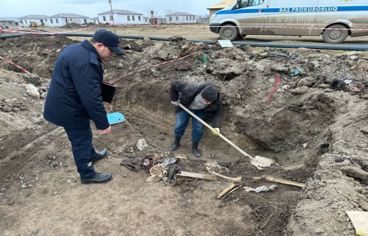 На территории Ходжалинского района обнаружено еще одно массовое захоронение, есть скелеты женщин и детей со связанными руками и ногами -ОБНОВЛЕНО-ФОТО 