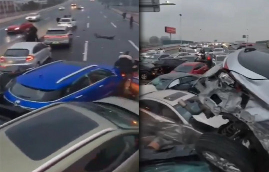 В Китае столкнулись более 100 машин, есть пострадавшие
