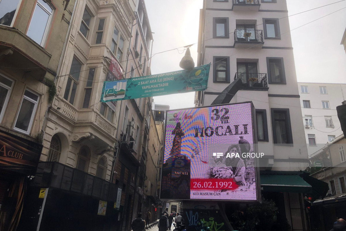 На центральных улицах Стамбула установлены билборды о реалиях Ходжалы - ФОТО 