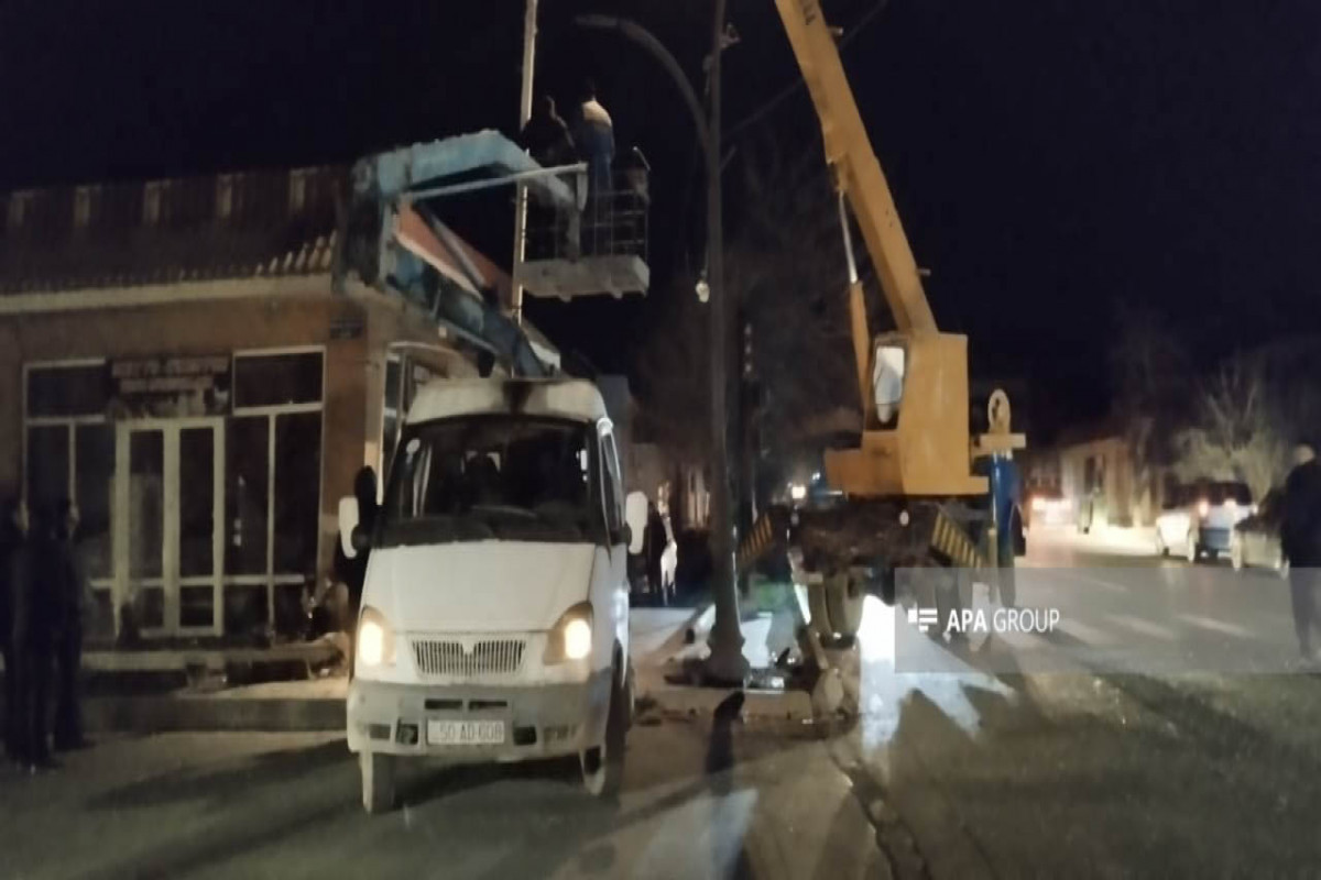 ДТП обесточило город на севере Азербайджана-ФОТО 