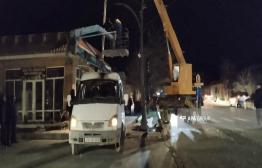 ДТП обесточило город на севере Азербайджана-ФОТО 