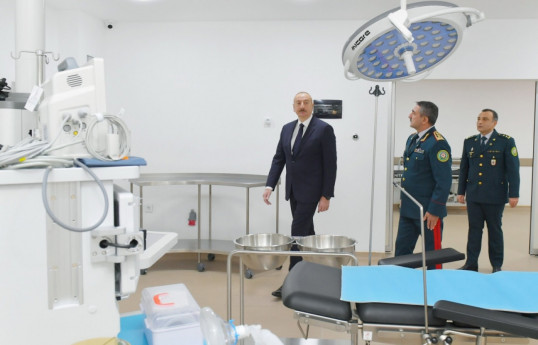Президент Азербайджана принял участие в открытии нового военного госпитального комплекса ГПС в Баку - ФОТО 