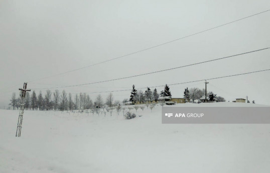 В западном регионе Азербайджана выпал снег