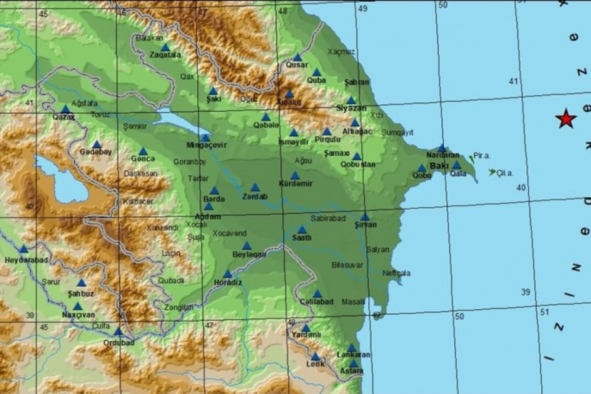 В Каспийском море зафиксировано землетрясение магнитудой 3,5