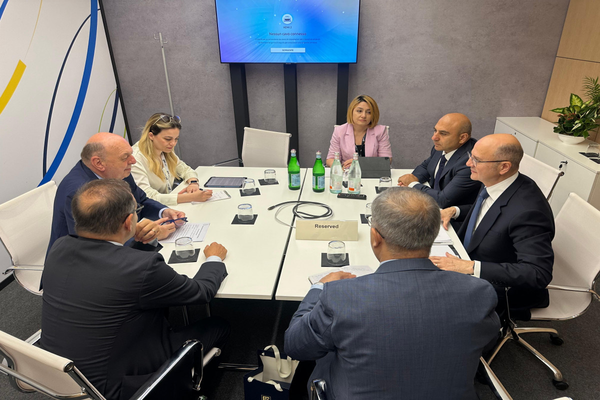 Встреча министра энергетики Азербайджана Парвиза Шахбазова с министром окружающей среды и энергетической безопасности Италии Джильберто Пикетто Фратини