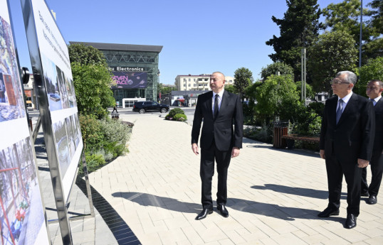Президент Ильхам Алиев принял участие в открытии парка Нариманова в Баку