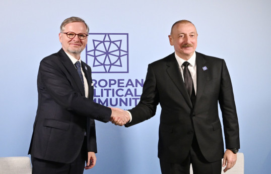 Президент Ильхам Алиев встретился с премьер-министром Чехии