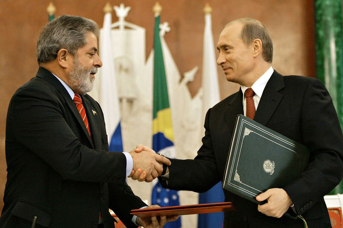 Президенты РФ и Бразилии Владимир Путин и Лула да Силва