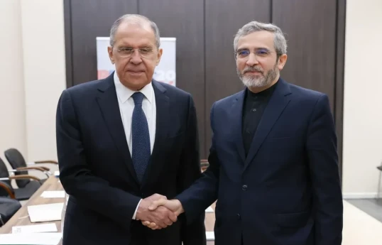 Министр иностранных дел России Сергей Лавров и исполняющий обязанности министра иностранных дел Ирана Али Багери